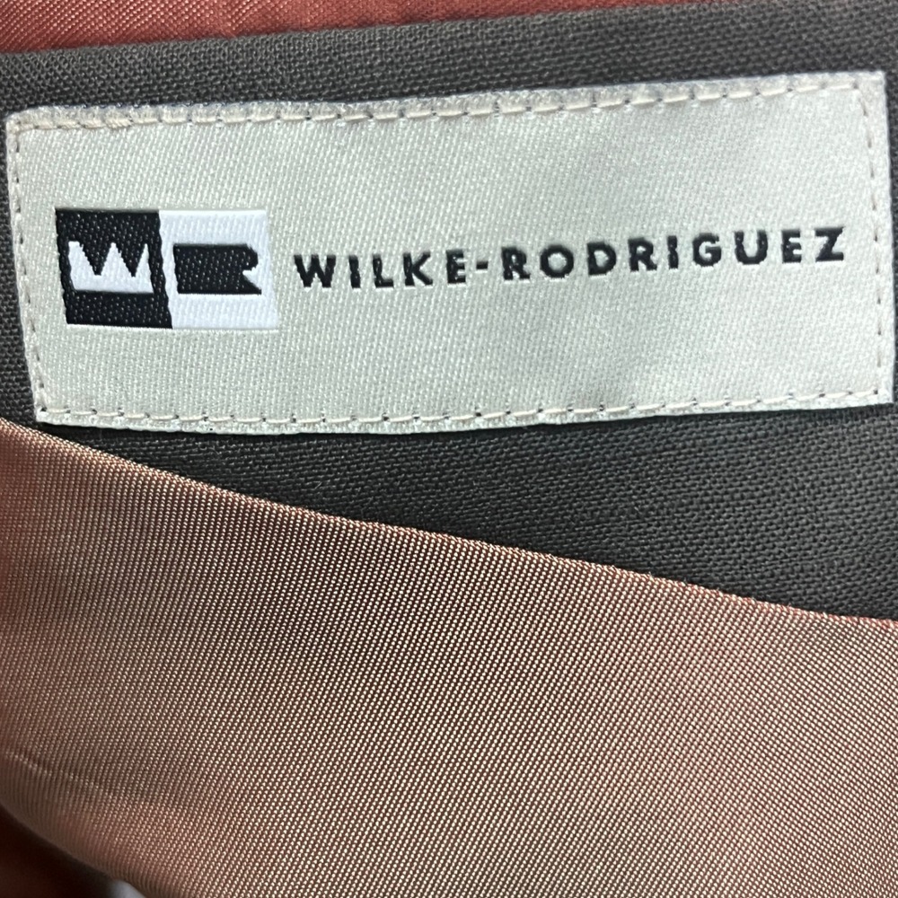 Wilke-Rodriguez‎ Men 40L/34 Olive Green Wool 3 Button Suit Pleated Pants Cuff - Picture 9 of 16